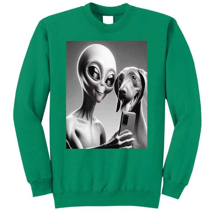 Alien And Dog Selfie Together Sweatshirt