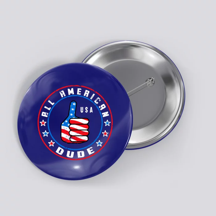 All American Dude Usa American Flag Thumbs Up Hand Gift Button