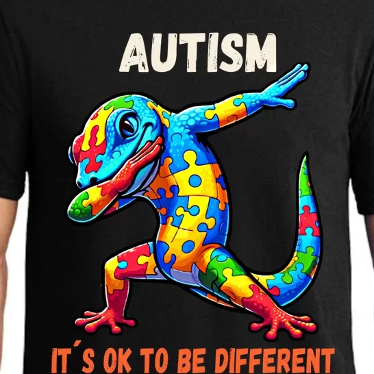 Autism Awareness Dabbing Gecko Cool Gift Pajama Set