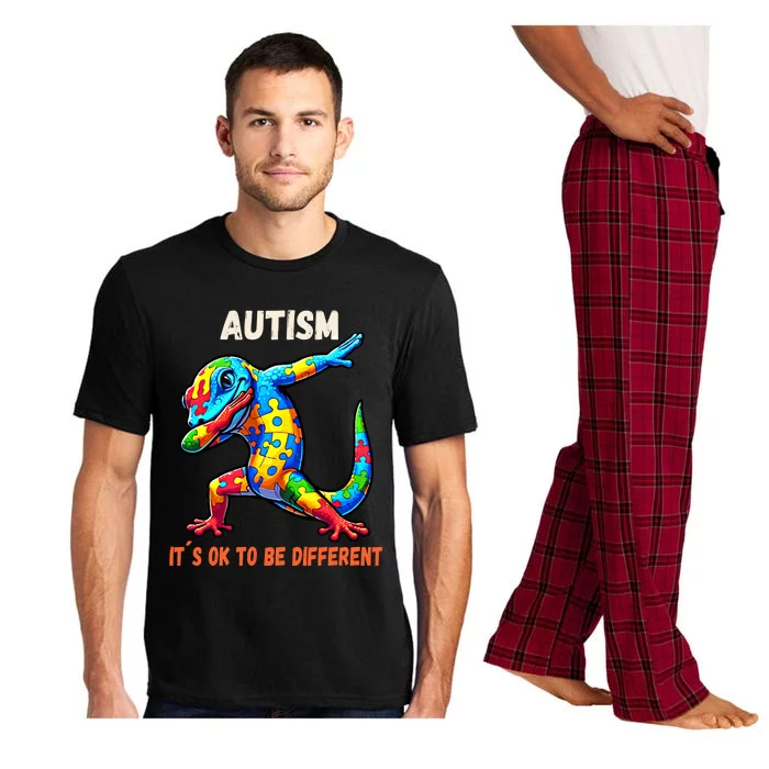 Autism Awareness Dabbing Gecko Cool Gift Pajama Set