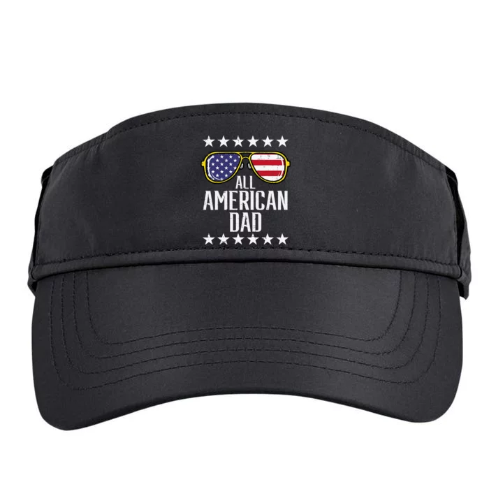 All American Dad 4th Of July Memorial Day Matching Family Adult Drive Performance Visor