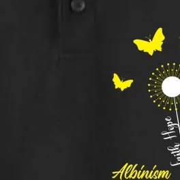 Albinism Awareness Dandelion Faith Hope Love Butterfly Dry Zone Grid Performance Polo