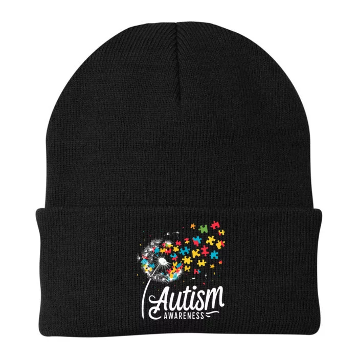 Autism Awareness Dandelion Puzzle Autism Knit Cap Winter Beanie