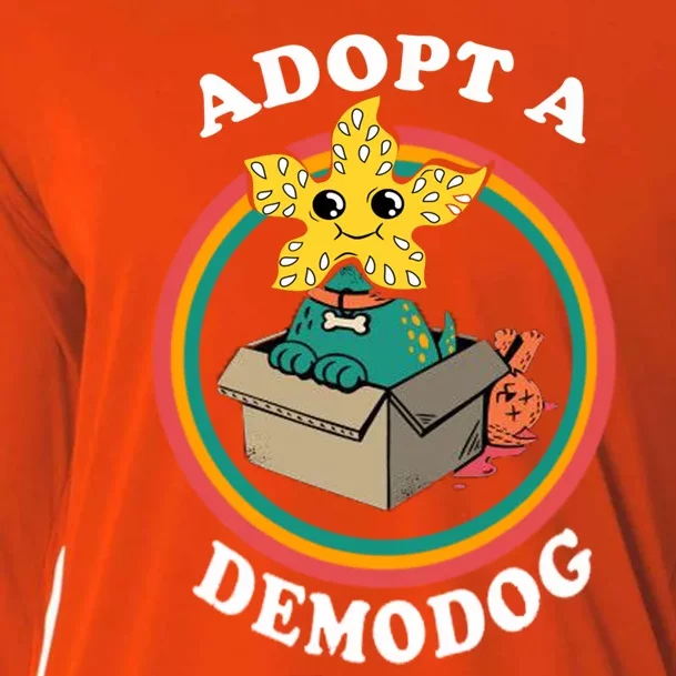 Adopt A Demodog Funny Dog Lover Gift Cooling Performance Long Sleeve Crew