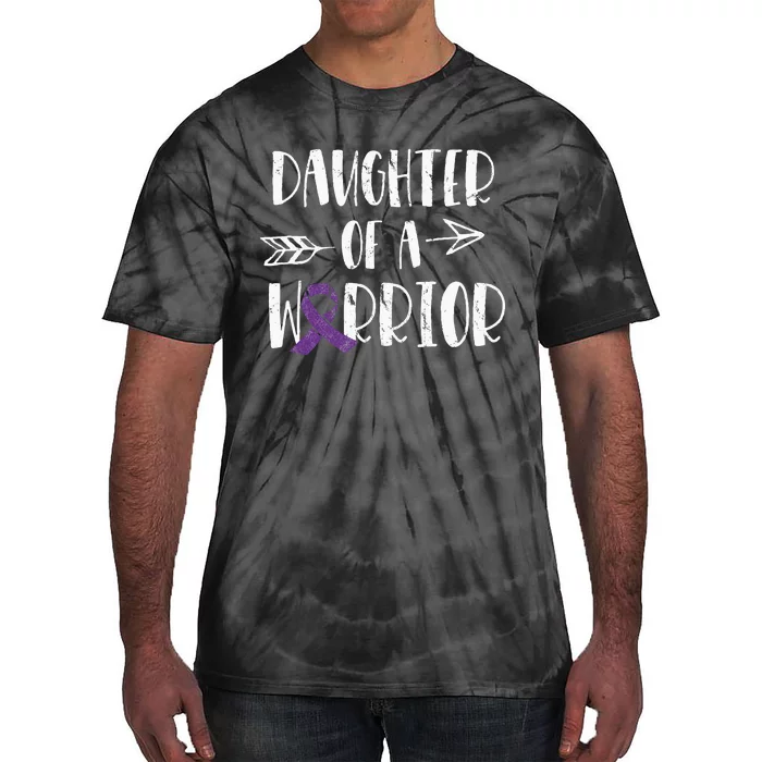 Alzheimers Awareness Daughter Of A Warrior Dementia Tie-Dye T-Shirt