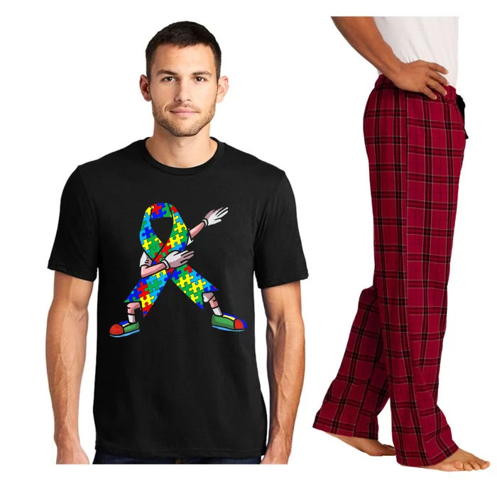 Autism Awareness Dabbing Puzzle Piece Love Dab Dance Pajama Set