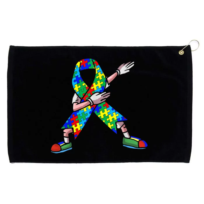 Autism Awareness Dabbing Puzzle Piece Love Dab Dance Grommeted Golf Towel