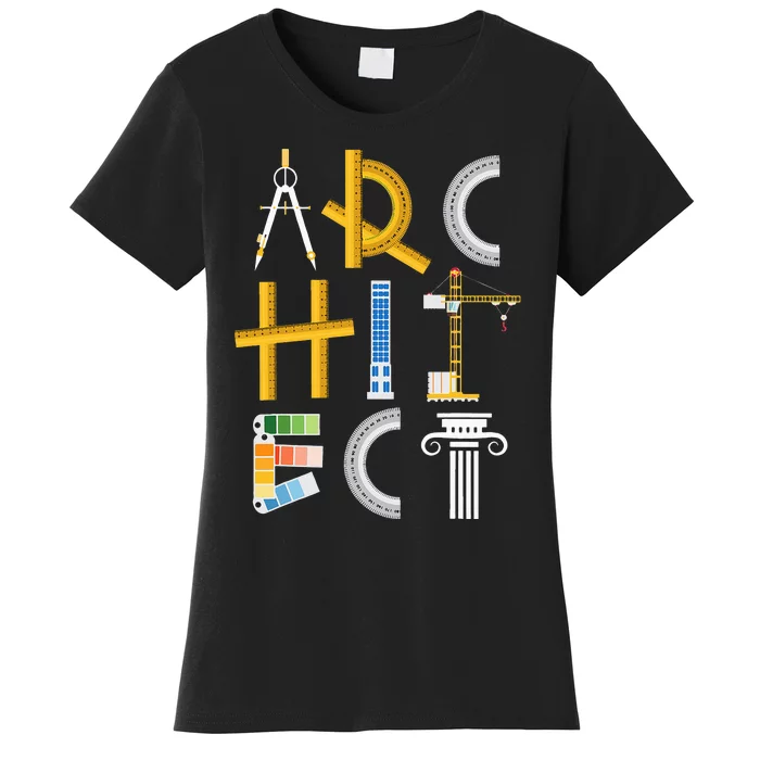 Architect Artwork Drawing Design Architecture Construction Women's T-Shirt