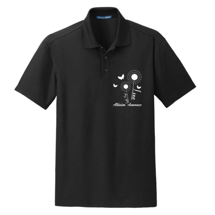 Albinism Awareness Dandelion Faith Hope Love Butterfly Cute Gift Dry Zone Grid Performance Polo