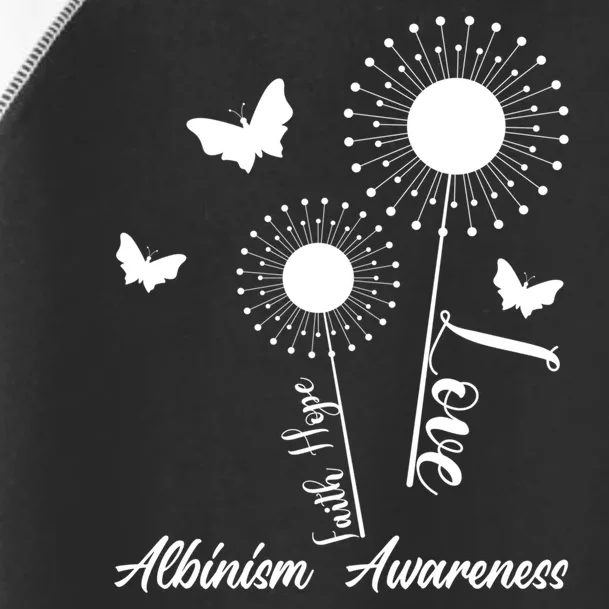 Albinism Awareness Dandelion Faith Hope Love Butterfly Cute Gift Toddler Fine Jersey T-Shirt