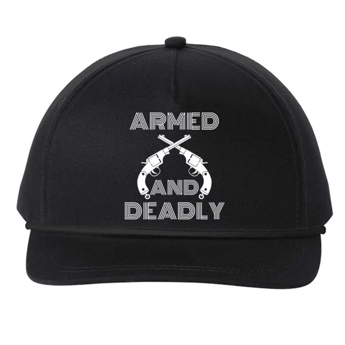 Armed And Deadly Funny Deadly Father Snapback Five-Panel Rope Hat