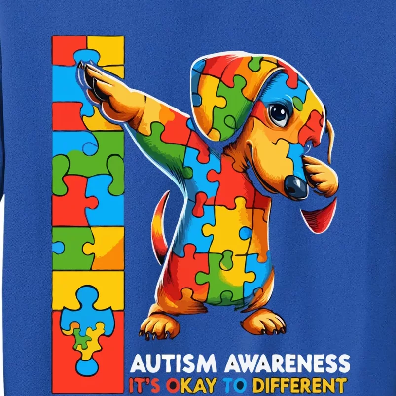 Autism Awareness Dabbing Dachshund Funny Gift Tall Sweatshirt