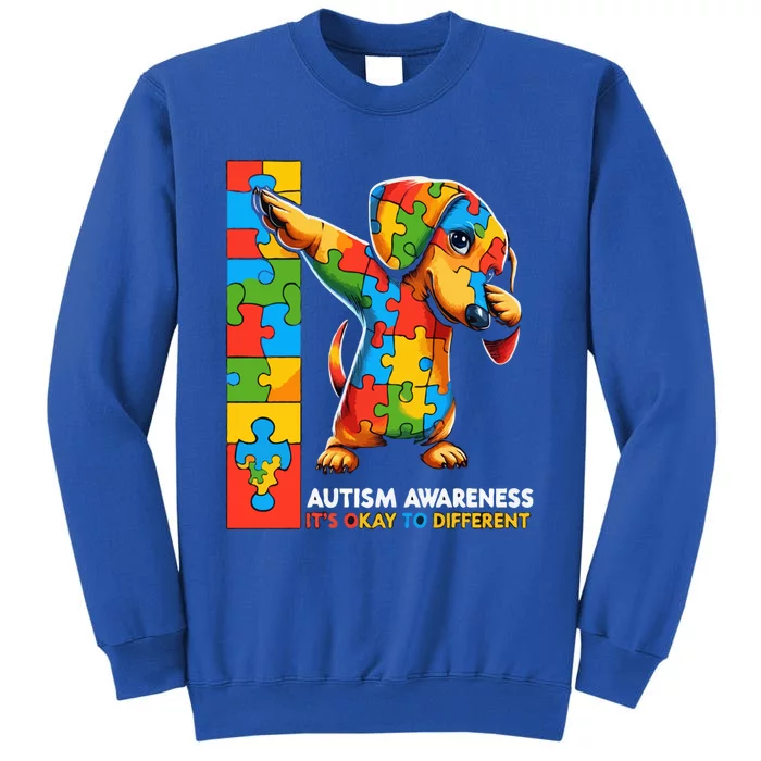 Autism Awareness Dabbing Dachshund Funny Gift Tall Sweatshirt