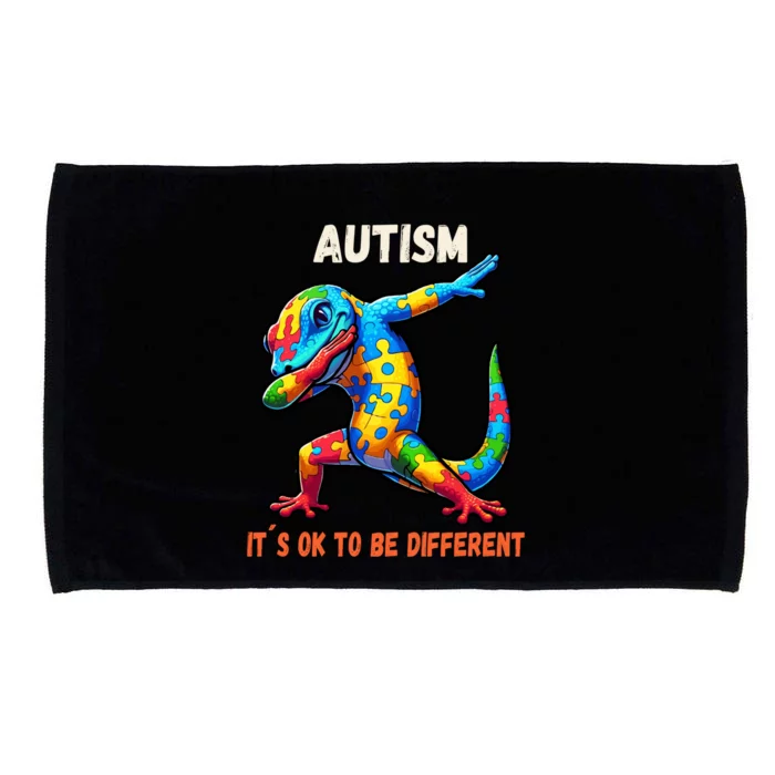 Autism Awareness Dabbing Gecko Funny Gift Microfiber Hand Towel