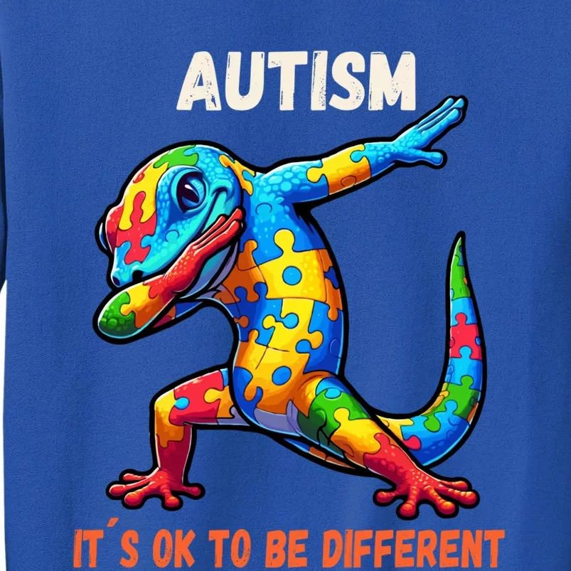 Autism Awareness Dabbing Gecko Funny Gift Sweatshirt