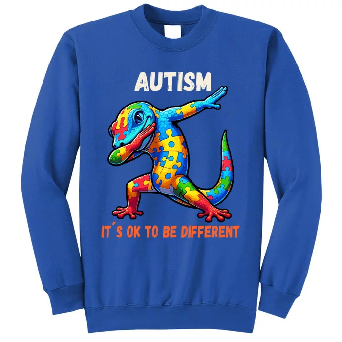 Autism Awareness Dabbing Gecko Funny Gift Sweatshirt