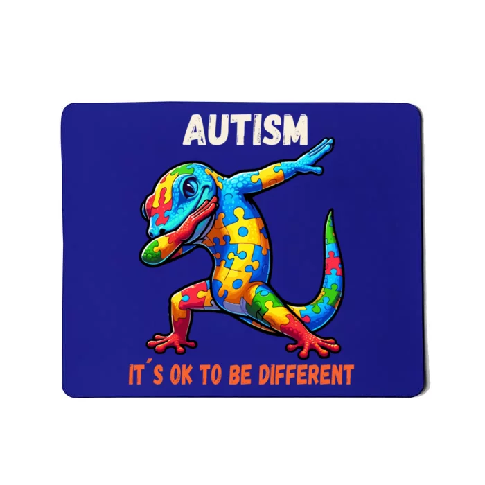 Autism Awareness Dabbing Gecko Funny Gift Mousepad