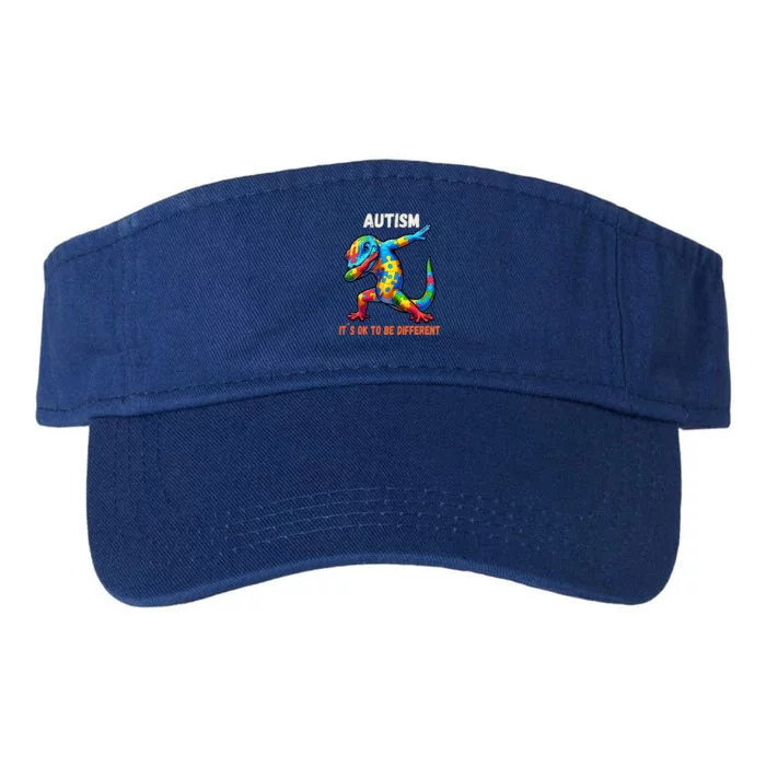 Autism Awareness Dabbing Gecko Funny Gift Valucap Bio-Washed Visor