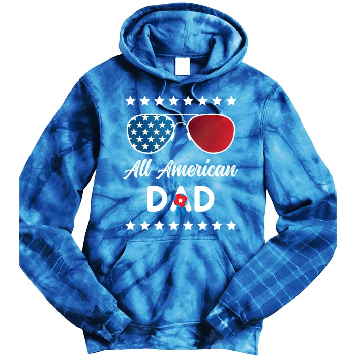 All American Dad 4th Of July Gift Tie Dye Hoodie