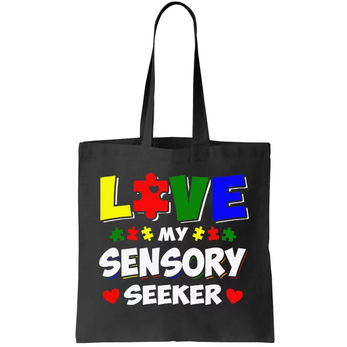 Autism Awareness Day Puzzle Sensory Seeker Gift Tote Bag