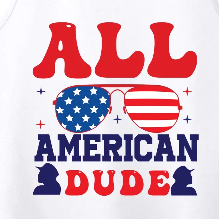 All American Dude 4th Of July Sunglasses Teens Cute Gift Performance Tank