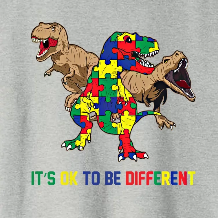 Autism Awareness Dinosaur Lovers Dino Gift Gift Women's Crop Top Tee