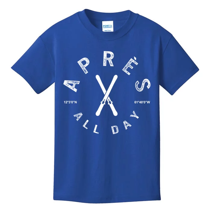 Apres All Day Winter Sports Apres Ski Lover Skiing Skier Cute Gift Kids T-Shirt