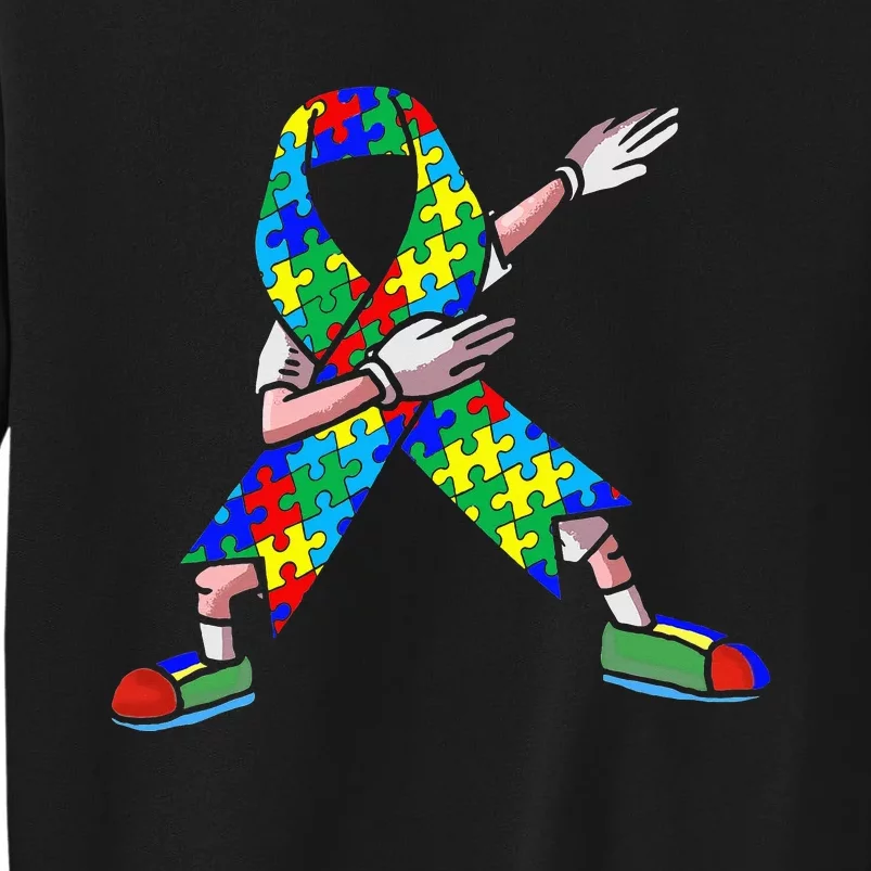 Autism Awareness Dabbing Puzzle Piece Love Dab Dance Sweatshirt