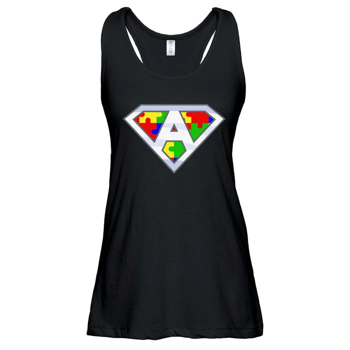 Autism Awareness Day Superhero Ladies Essential Flowy Tank