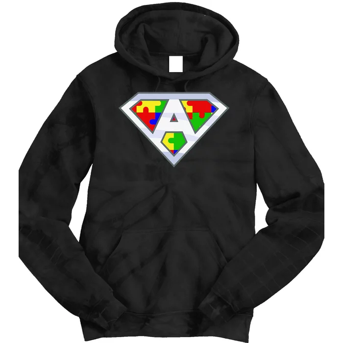 Autism Awareness Day Superhero Tie Dye Hoodie