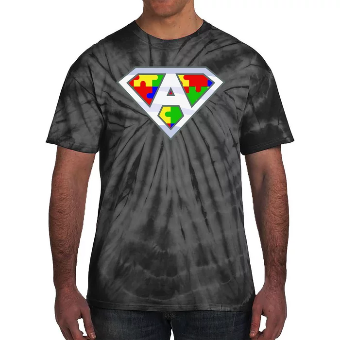 Autism Awareness Day Superhero Tie-Dye T-Shirt