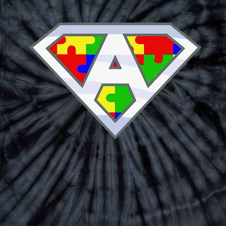 Autism Awareness Day Superhero Tie-Dye T-Shirt