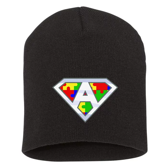 Autism Awareness Day Superhero Short Acrylic Beanie