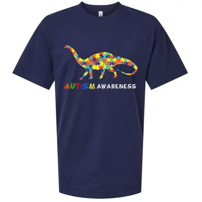 Autism Awareness Days Dinosaur Puzzle Gift Tee Sueded Cloud Jersey T-Shirt