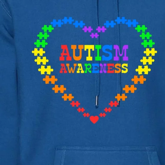 Autism Awareness Day Heart Love Support Sd Autistic Cute Gift Premium Hoodie