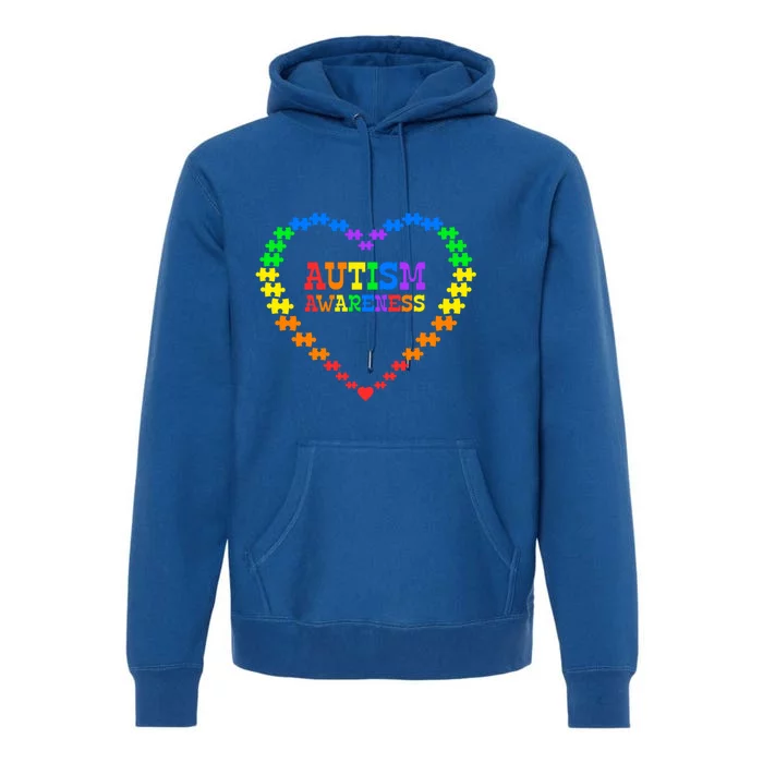 Autism Awareness Day Heart Love Support Sd Autistic Cute Gift Premium Hoodie