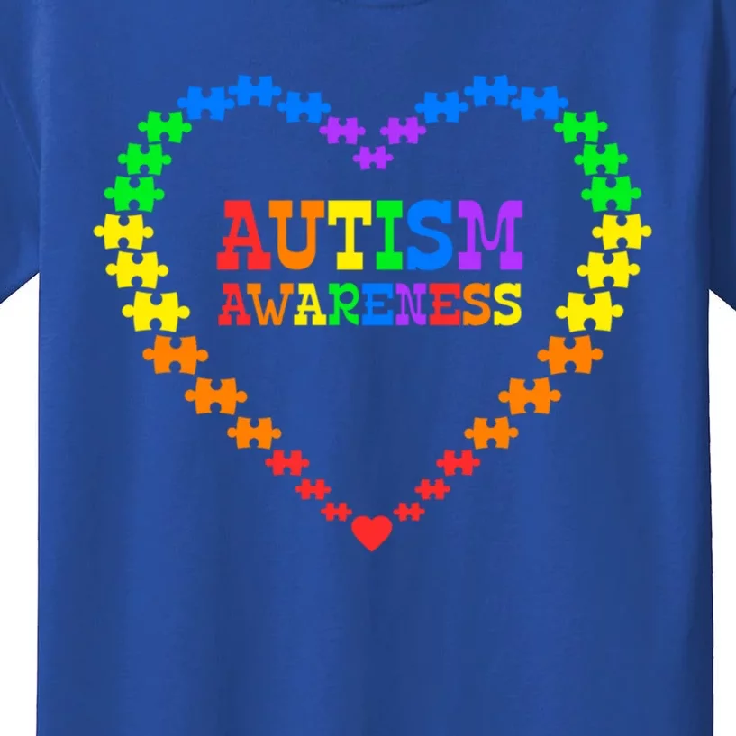 Autism Awareness Day Heart Love Support Sd Autistic Cute Gift Kids T-Shirt