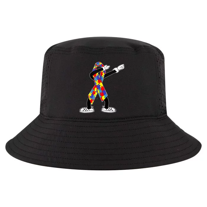 Autism Awareness Dabbing Puzzle Piece Love Dab Dance Cool Comfort Performance Bucket Hat