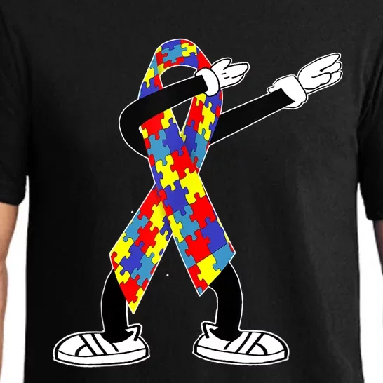 Autism Awareness Dabbing Puzzle Piece Love Dab Dance Pajama Set