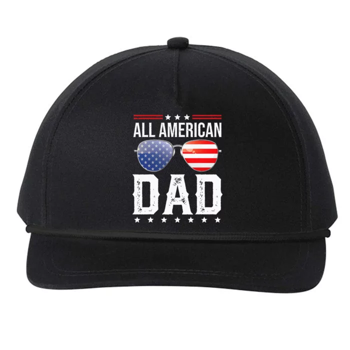 All American Dad Matching Family Fourth 4th Of July American Snapback Five-Panel Rope Hat