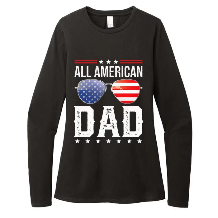 All American Dad Matching Family Fourth 4th Of July American Womens CVC Long Sleeve Shirt