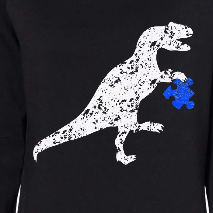 Autism Awareness Dino TRex Puzzle Autism Awareness Womens California Wash Sweatshirt