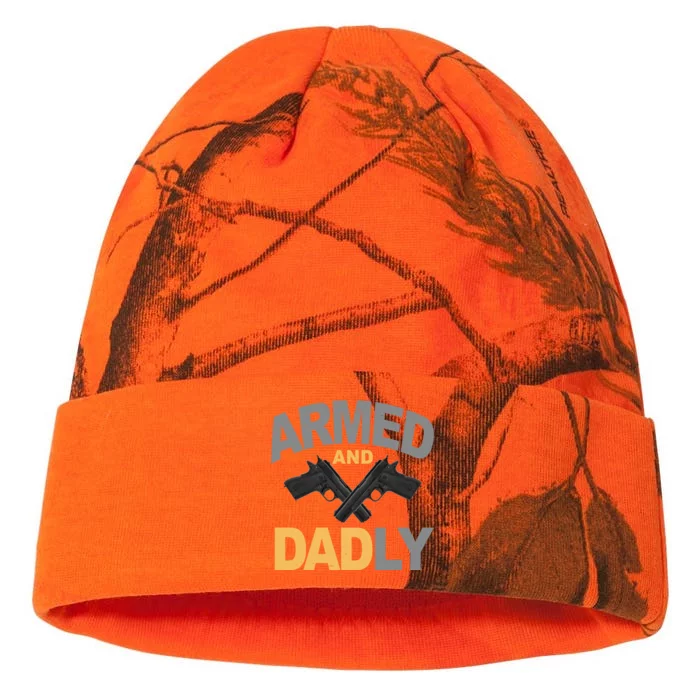 Armed And Dadly Fathers Day Gift Kati - 12in Camo Beanie