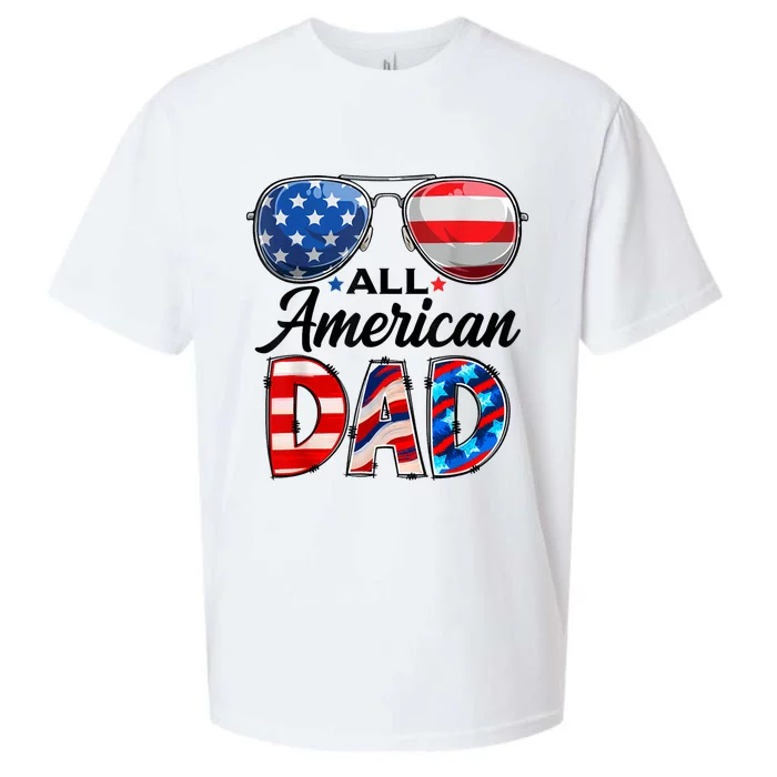 All American Dad Personalized 4th Of July American Family Sueded Cloud Jersey T-Shirt