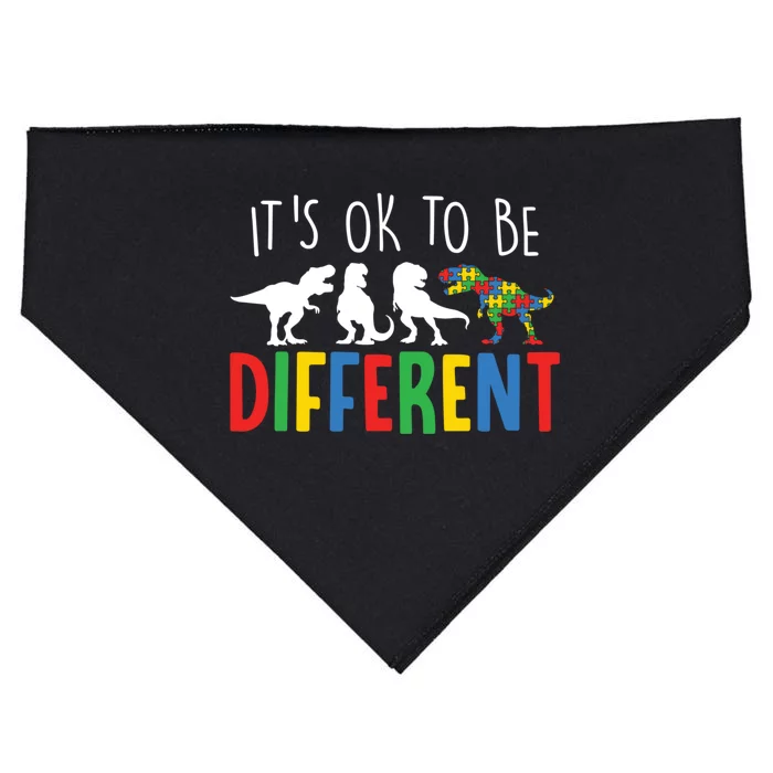 Autism Awareness Dinosaur ItS Ok To Be Different Meaningful Gift USA-Made Doggie Bandana