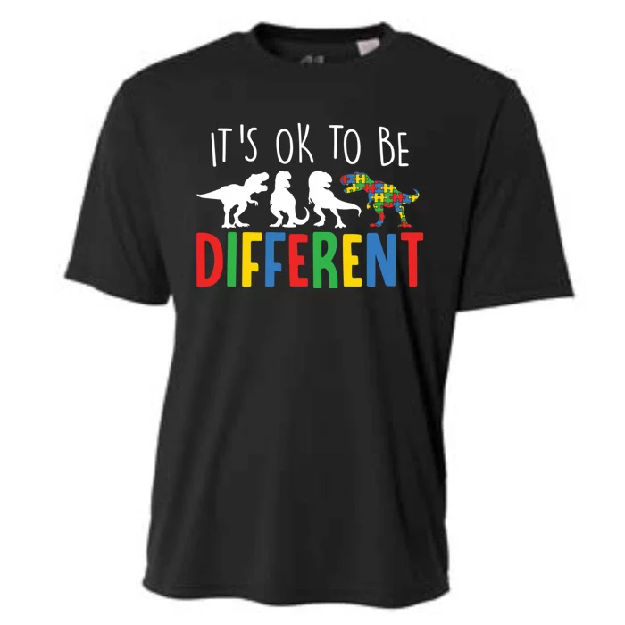 Autism Awareness Dinosaur ItS Ok To Be Different Meaningful Gift Cooling Performance Crew T-Shirt