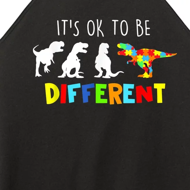 Autism Awareness Dinosaur Boy Its Ok To Be Different Women’s Perfect Tri Rocker Tank