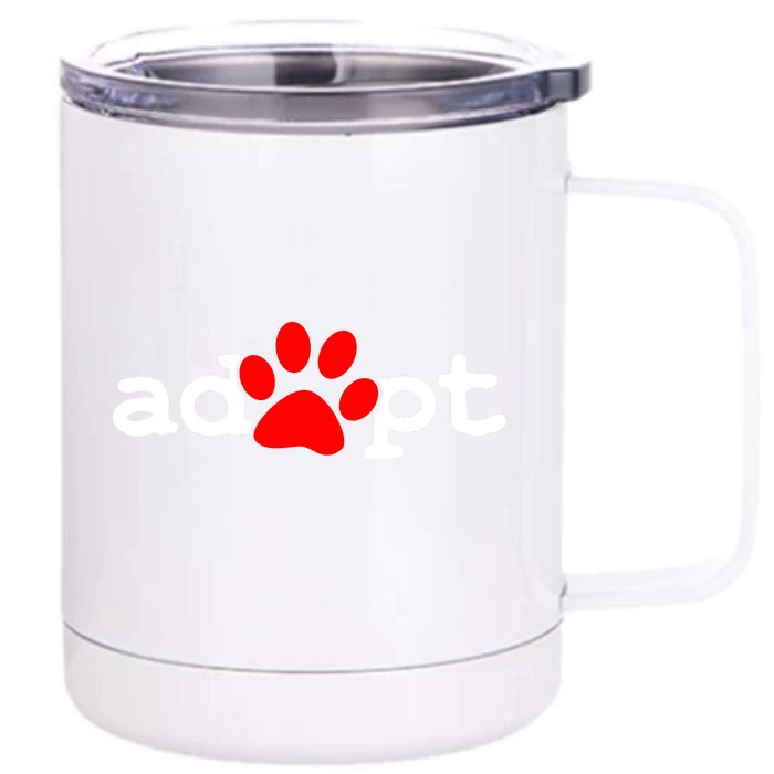 Adopt Front & Back 12oz Stainless Steel Tumbler Cup