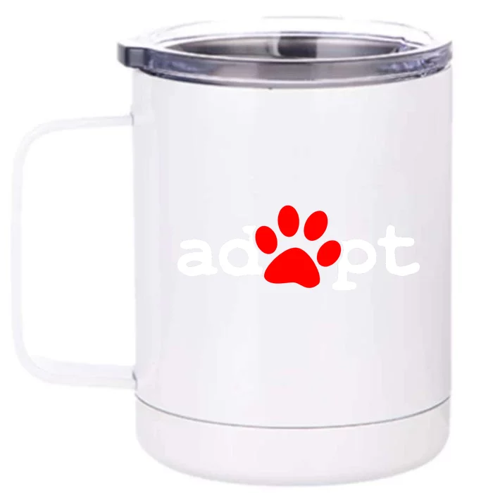 Adopt Front & Back 12oz Stainless Steel Tumbler Cup