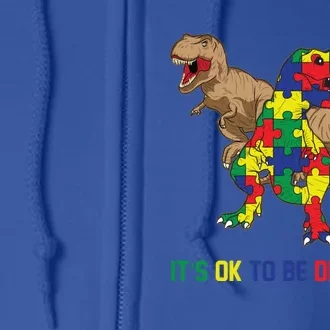 Autism Awareness Dinosaur Lovers Dino Gift Gift Full Zip Hoodie